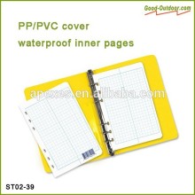 PP/PVC Cover Waterproof Pocket Spiral Notebook