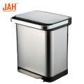 Cubo de basura rectangular de acero inoxidable JAH 430 de gran capacidad