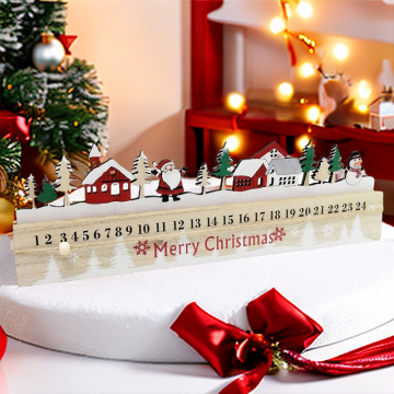 Hot Sale Christmas Table Decoration Wooden Advent Calendar Christmas For Christmas Decoration