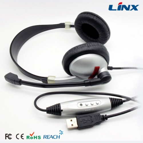 Call Center Headset Flexible Headphones with Mic