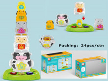 Funny Animal Jenga Game Play Set, English Language IC, Light