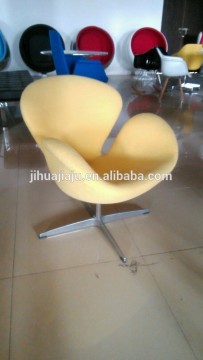 classic fiberglass sheep wool chair/wool swan chair/aluminum swan chair
