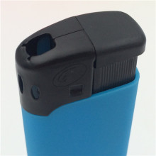 8.1cm Refillable Rubber Finish Triangle ISO Electronic Lighter