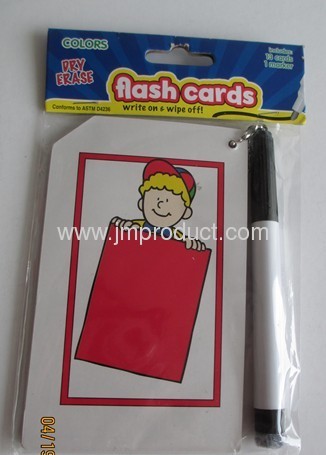 Children Education Flash Cards With Marker 