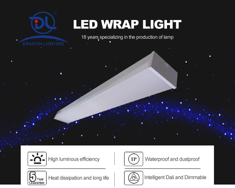 Dimmable 40W Linear LED Wraparound Light Fixture For US Market