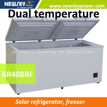 home solar refrigerator 433L half freezer half refrigerator