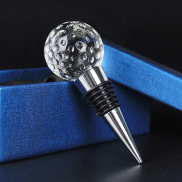 Golf Theme Glass Crystal Wine Stopper Souvenirs
