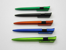 new plastic spring click ball pen
