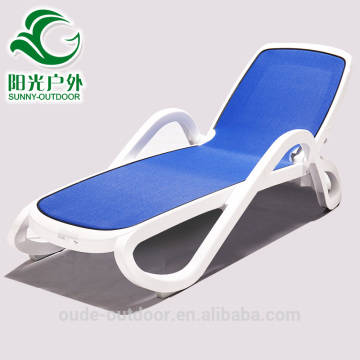 European style leisure outdoor beach plastic chaise lounge chairs