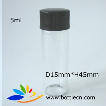 5ml 15*45 screw cap glass vials Clear Screw Thread Vials