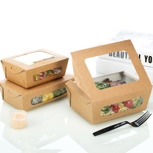 Food Grade Take Away Kraft Boxes For Salad