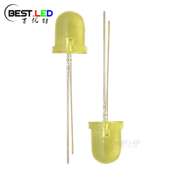 Super Bright 590nm 8mm Yellow LED Clear Light