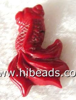 man-made goldfish coral pendant CRP0061