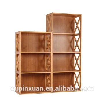 New design movable bamboo bookcase /mobile bookcase