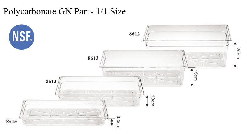 Melamine Food Tray 1/3 GN Plastic Rectangular Buffet Server Gastronorm Food Display Tray