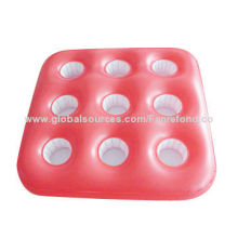 Inflatable cup holder, you can have 9 cups