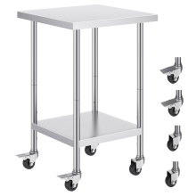 Stainless steel work tables with Wheels for restaurants