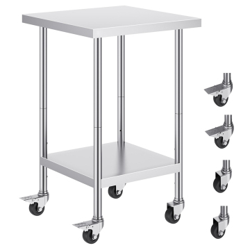 Stainless steel work tables with Wheels for restaurants
