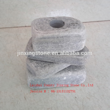 stacked stone candle holders /sticked votive pebble candle holder / stick pebble candle holder