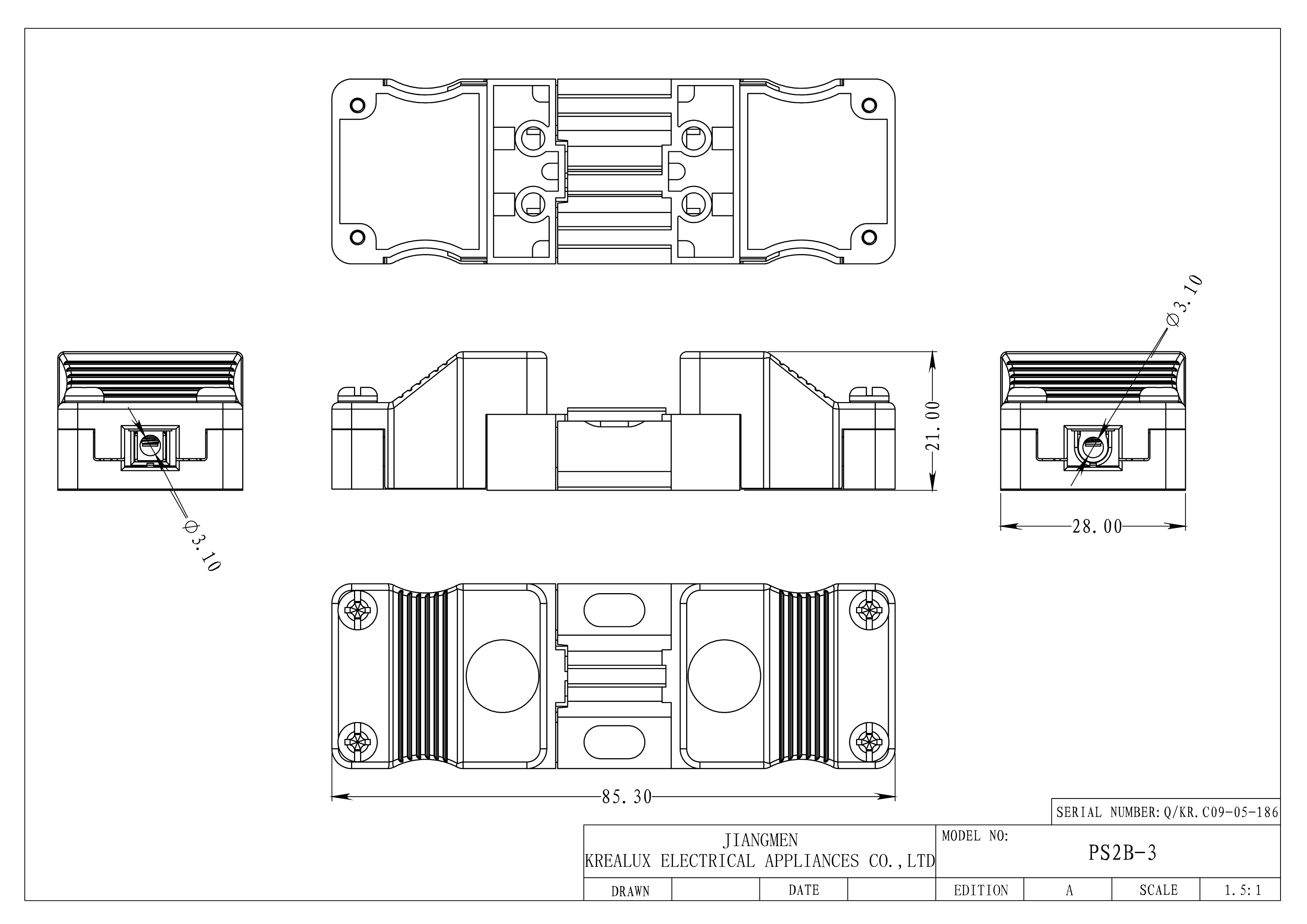 3 WAYS FEMALE MALE WIRE TERMINAL