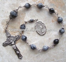 Round Beads Pocket Rosary,religious rosary with center