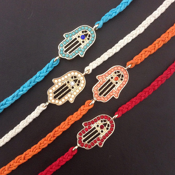 Hamsa Evil Eye Shape Women Bracelet Jewelry