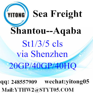 Shantou Sea Freight Forwarder to Aqaba