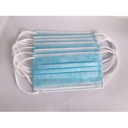 Masker wajah nonwoven bernapas dan nyaman 3-ply dengan pengait