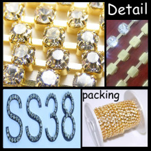 SS38 No Plating Round Base Claw Glass Cup Chain