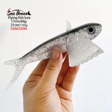 Wholesale 17cm 66g & 21cm 127g Saltwater Trolling Lures - Flying Fish Lure Soft Plastic Swim Baits