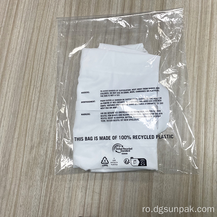 imbracaminte reciclata transparenta poli saci transparent grs polybag