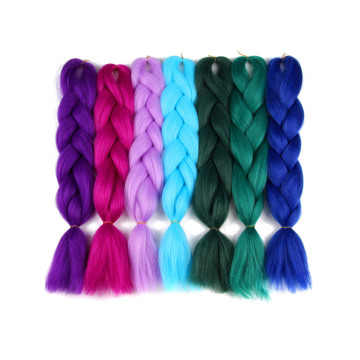 AliLeader Best Quality Wholesale Super Silky Jumbo Braid Hair 24" 100G Pure Color Crochet Jumbo Braid Synthetic Hair Extension