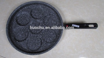 7 seven holes cups egge frying pan removable detachable handle