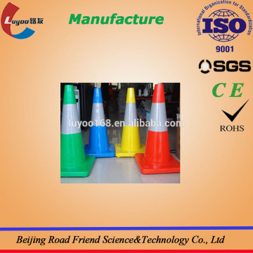 colored traffic cones