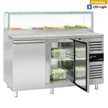 Stainless Steel Salad Counter Refrigerator Sandwich Display Chiller Refrigerator