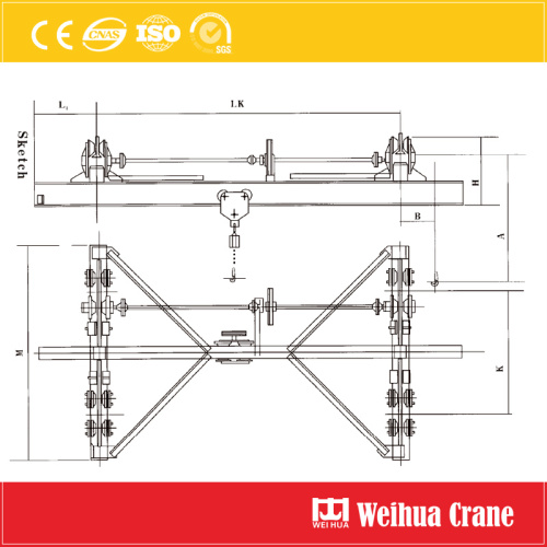 Grúa de suspensión manual monorraíl