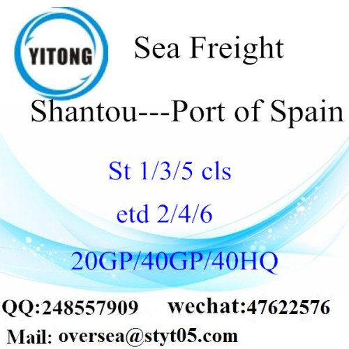 Shantou Port Sea Freight Shipping To Port of Spain