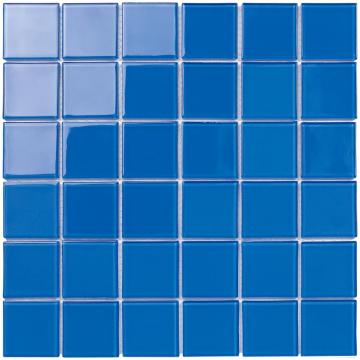 Glass mosaic tile for swimming pools