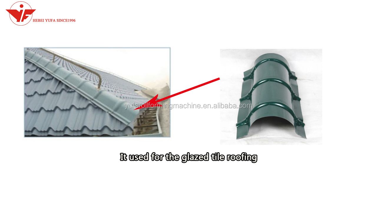 Metal Roof Ridge Cap Tiles Roll Forming Machine