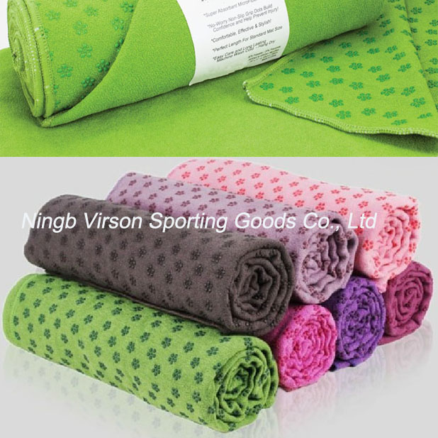 Non Skid Ecercise Mat Towel / Washable Yoga Blanket