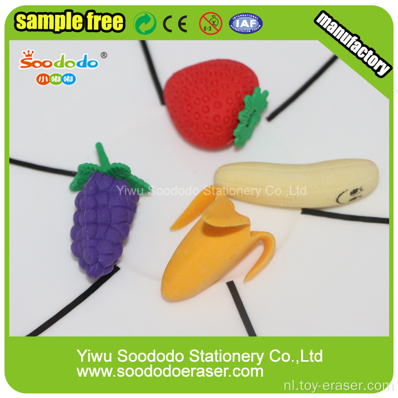 3D Stationery Gift Eraser in vruchtvorm