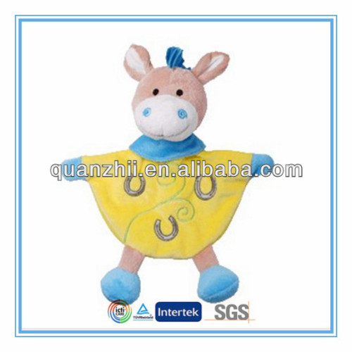 Horse animal hand puppet and baby blanket