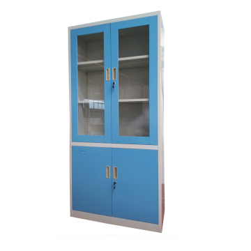 Professional KD structure metal filing cabinet storage steel glass door file cabinet