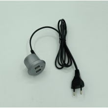 Standard Silver Round USB Charger