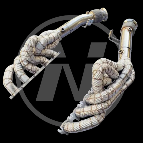 Manifold ekzos untuk Audi R8 V10 5.2L 2010-2019 Sistem Ekzos 304 Downpipe Ekzos Tinggi Prestasi Tinggi