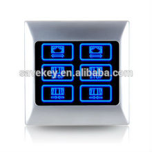 Touch panel control for curtain with infrared remote control