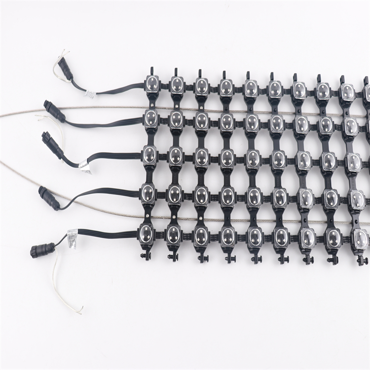 80W RGB LED P100 Pixels Mesh Screen Display IP67 Led Video Wall Screen Outdoor Point Lights Display Advertising