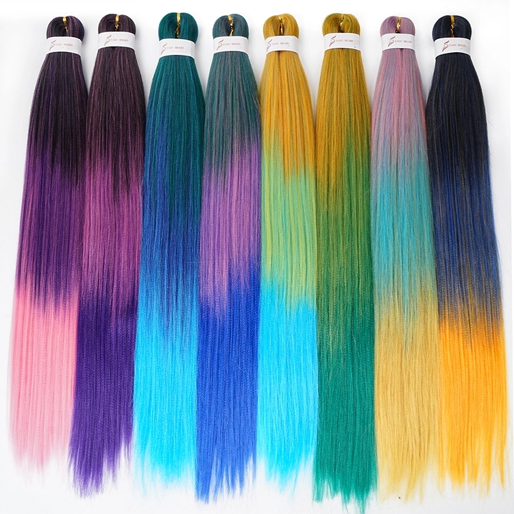 wholesale Pre - stretched Professional Braiding Hair Perm Yaki Jumbo Braids Synthetic Hair Easy Prestreched Hair For Box