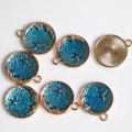 Alliage huilé forme ronde étoile de mer dos plat charmes bricolage boucle d&#39;oreille collier bijoux ornement porte-clés Art décor