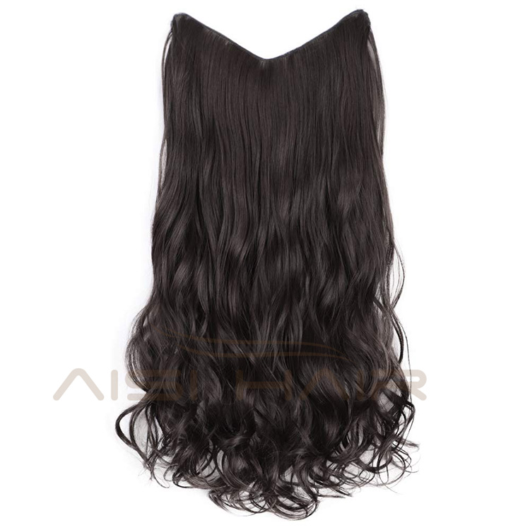 Aisi Hair Women 4 Clips Hair Extensions Natural Wavy Long High Temperature Fiber Synthetic Clip In Hairpieces